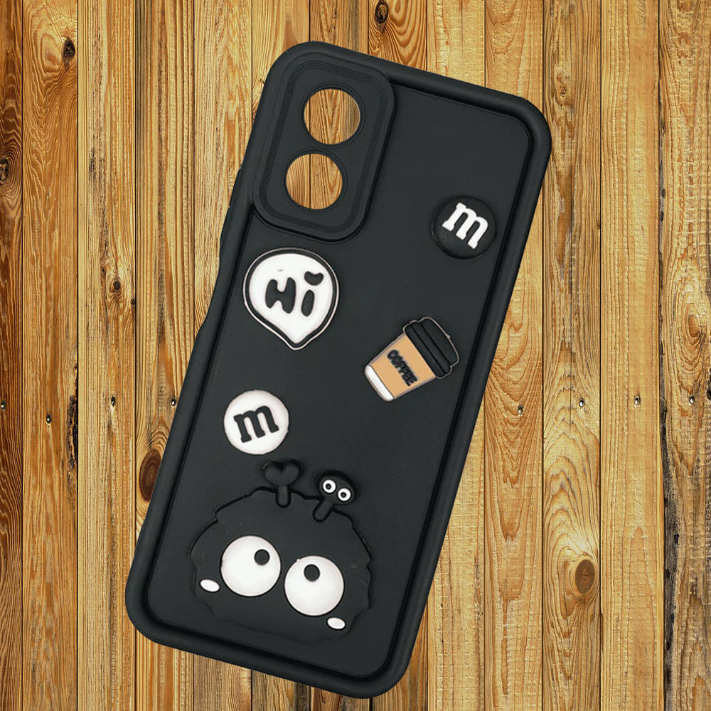 [FREE SHIPPING] 3D Briquette m&m icons Liquid silicon Case for Oppo A38