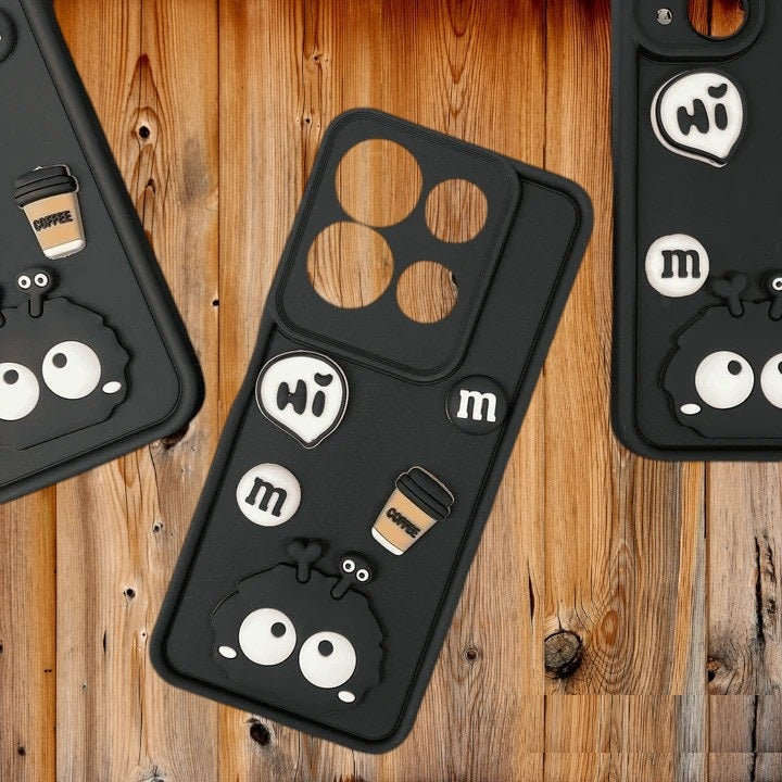 [ FREE SHIPPING] 3D Briquette m&m icons Liquid silicon Case for Infinix Note 30