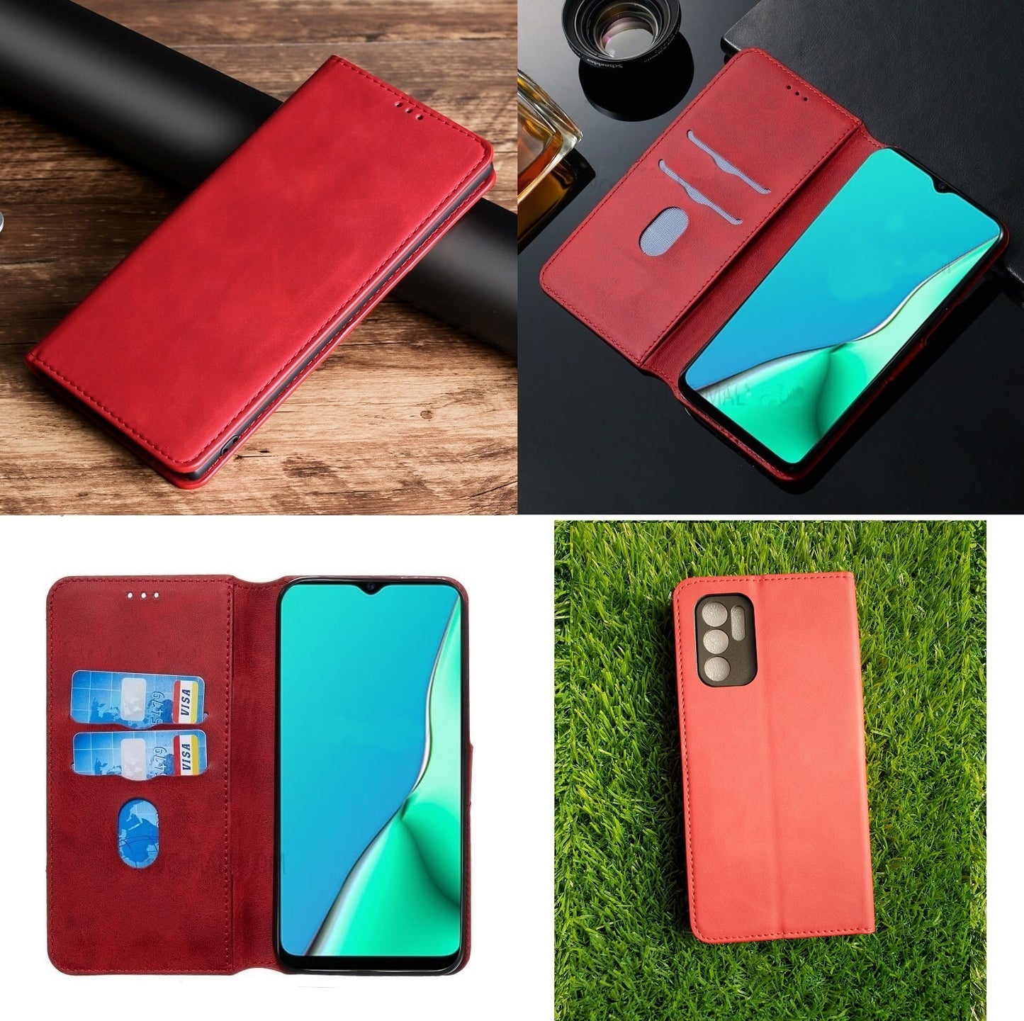 Retro Stand Flip Leather Cases For Oppo Models