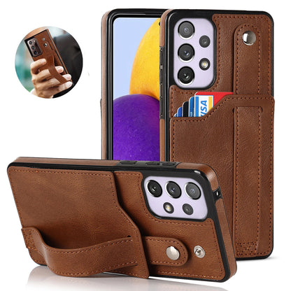 Business Card Slot Leather Case For Samsung Models