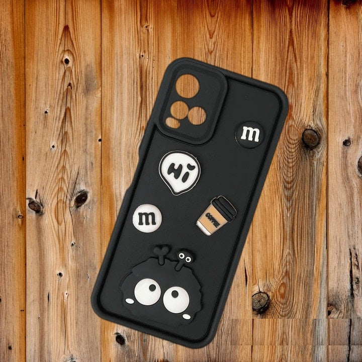 [FREE SHIPPING] 3D Briquette m&m icons Liquid silicon Case for Vivo Y33s