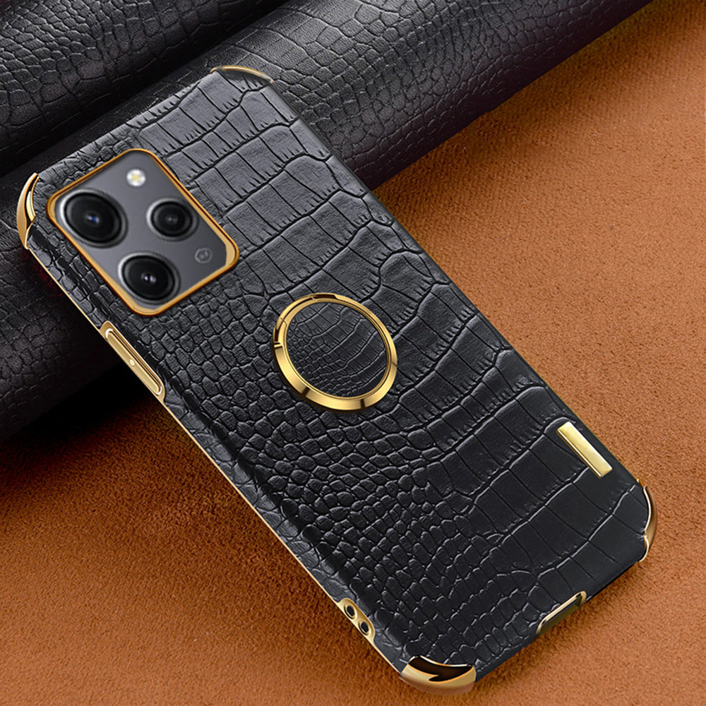 [FREE SHIPPING] Crocodile Pattern Leather Case For Redmi 12