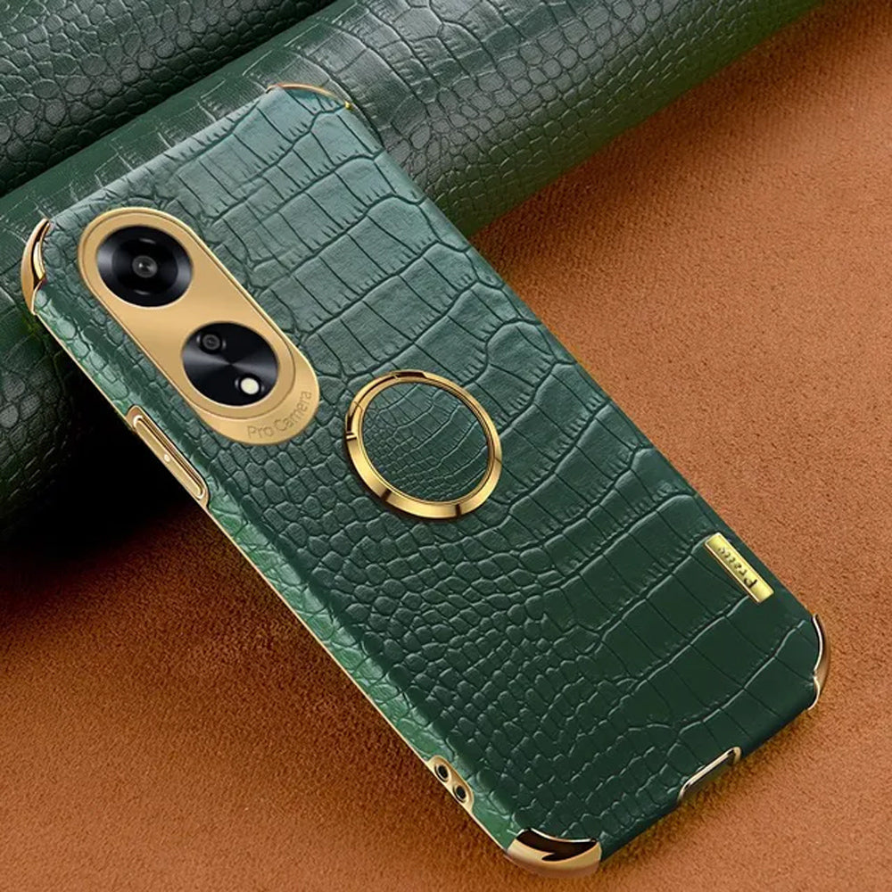 [ FREE SHIPPING] Crocodile Pattern Leather Case For Oppo A58