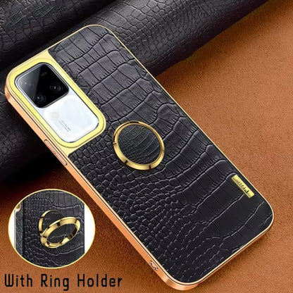 Crocodile Pattern Leather Case For Vivo V30