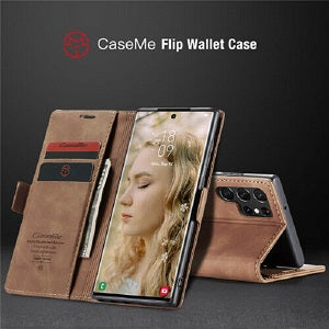 Caseme Retro Leather Flip Case For Samsung Models