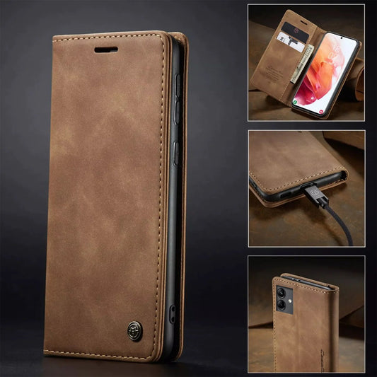 [FREE SHIPPING] Caseme Retro Leather Flip Case For Samsung A06