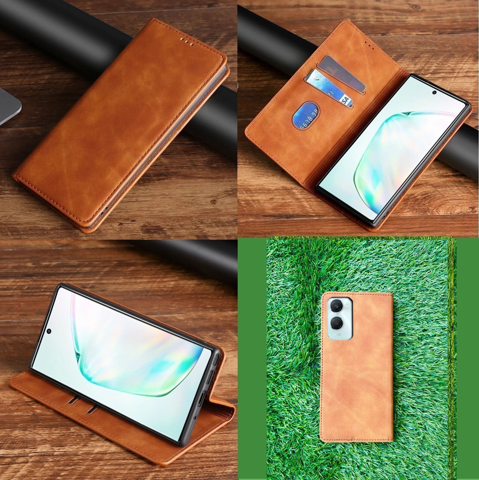 [FREE SHIPPING] Luxury Retro Stand Flip Leather Case For Vivo Y18 4G