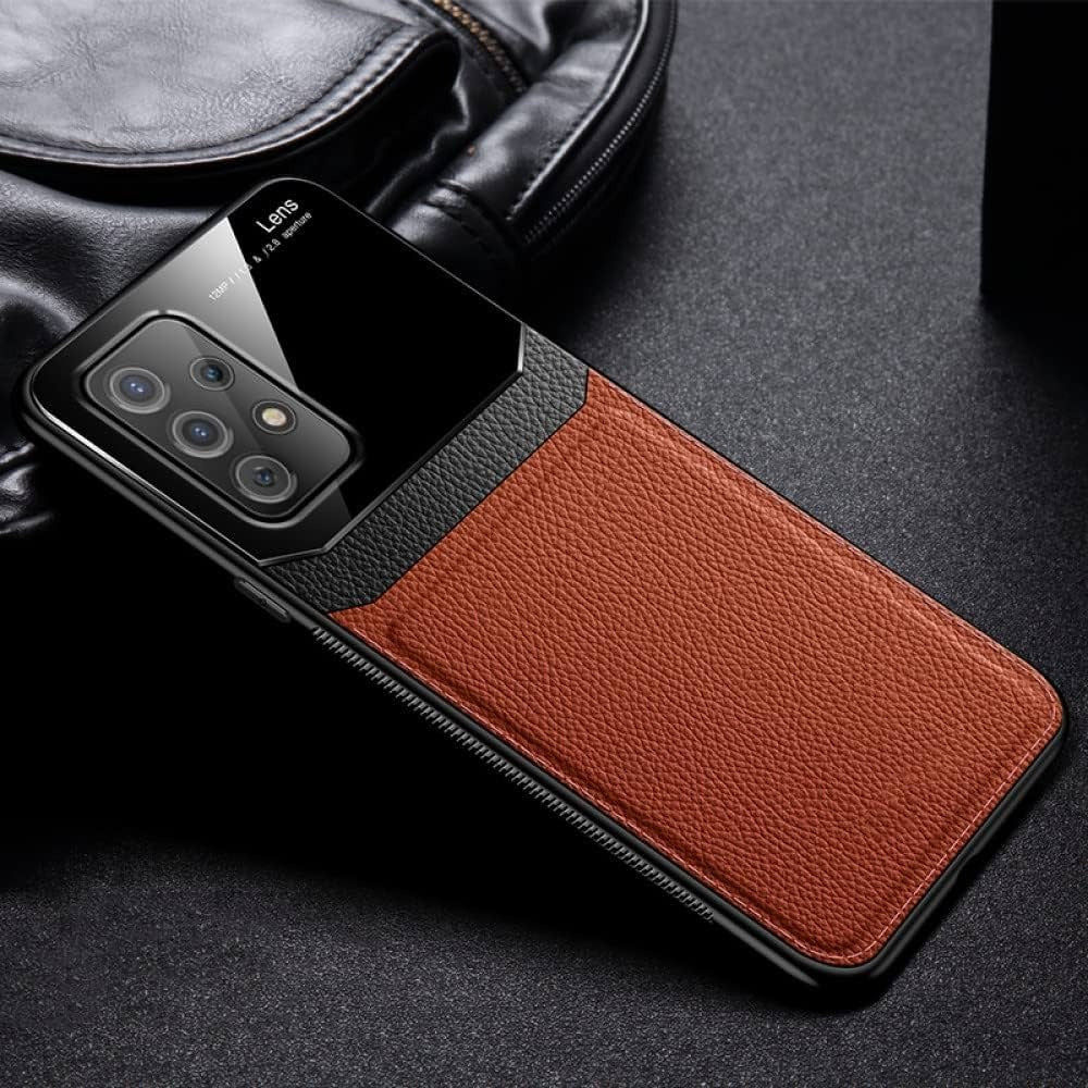 [ FREE SHIPPING]  Luxury Slim Leather Case Lens Shockproof BackCover for Samsung A32