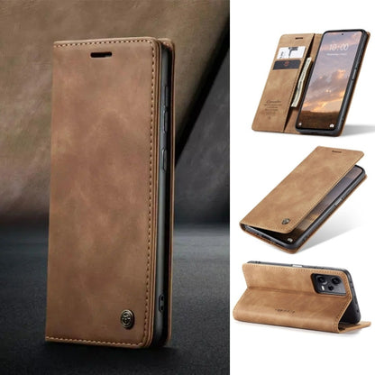 [FREE SHIPPING] CaseMe Retro Leather Case For Redmi Note 12  Book Style Flip Wallet Magnetic Cover Card Slots Case For Redmi Note 12