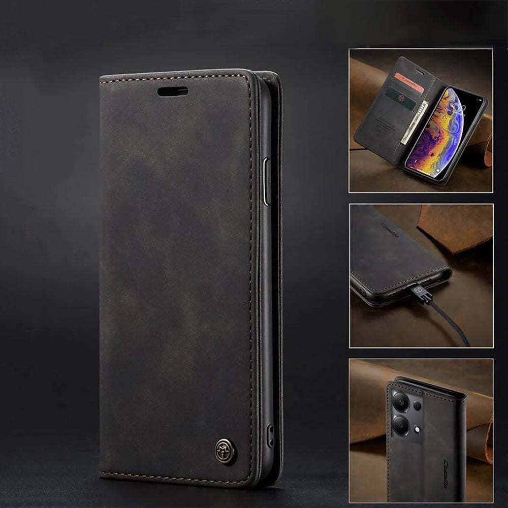 Caseme Retro Leather Flip Case For Xiaomi Redmi Models