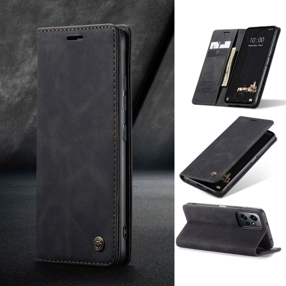 [FREE SHIPPING] CaseMe Retro Leather Case For Redmi Note 12  Book Style Flip Wallet Magnetic Cover Card Slots Case For Redmi Note 12