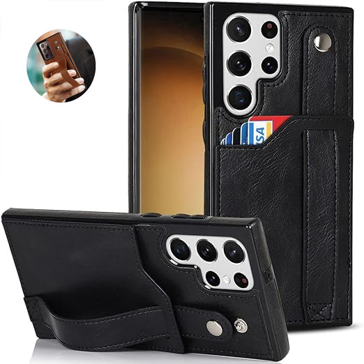 Business Card Slot Leather Case For Samsung Models