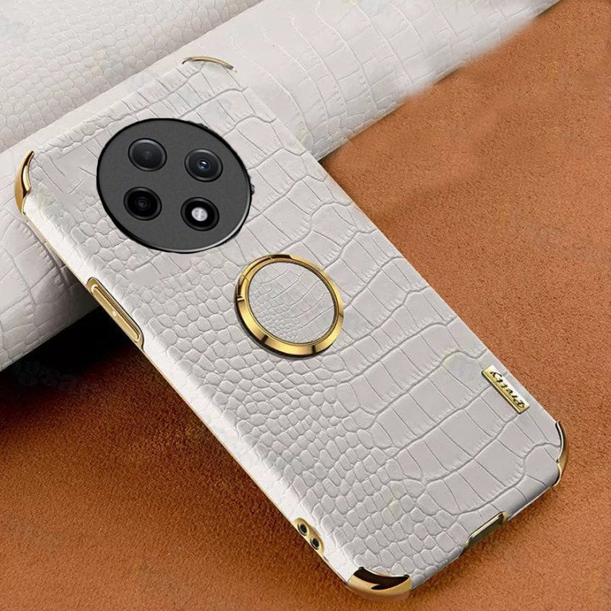 [ FREE SHIPPING] Crocodile Pattern Leather Case For Oppo Reno 12F