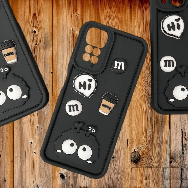 [FREE SHIPPING] 3D Briquette m&m icons Liquid silicon Case for Redmi Note 11 pro