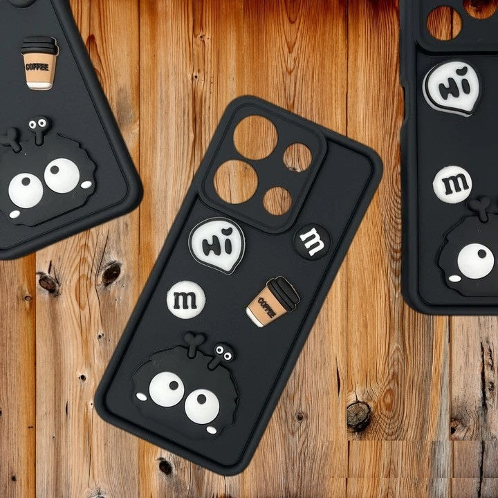 [FREE SHIPPING] 3D Briquette m&m icons Liquid silicon Case for Redmi Note 13