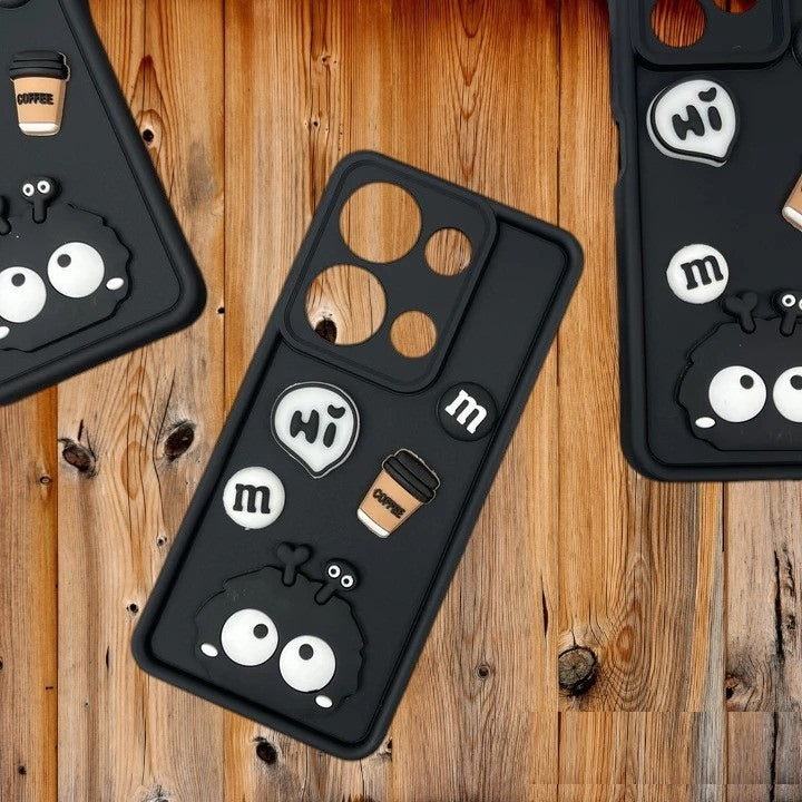 [FREE SHIPPING] 3D Briquette m&m icons Liquid silicon Case for Redmi Note 13 Pro