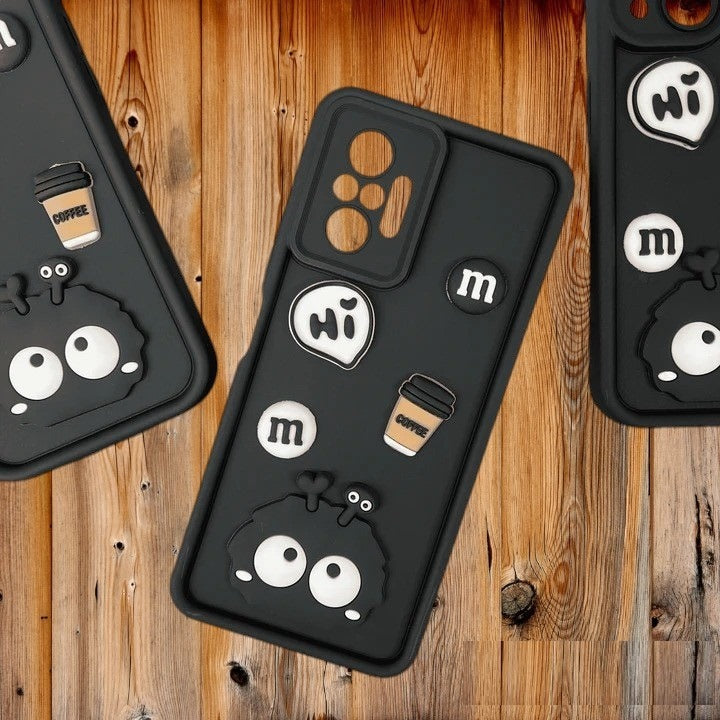 [FREE SHIPPING] 3D Briquette m&m icons Liquid silicon Case for Redmi Note 10 Pro