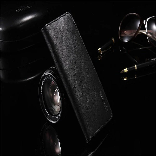 [ FREE SHIPPING]  long leather wallet for money and card holding mobile pouch