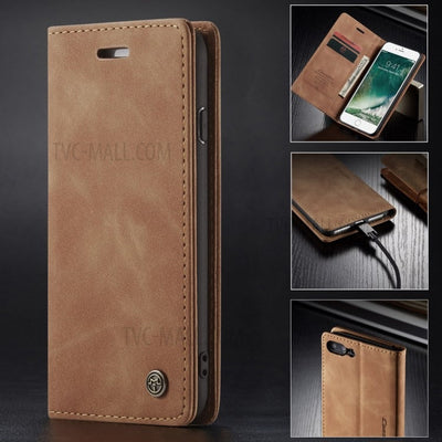[ FREE SHIPPING] CaseMe Retro Leather Case For iphone 7 Plus/8 Plus  Book Style Flip Wallet Magnetic Cover Card Slots Case For Iphone 7 Plus/8 Plus