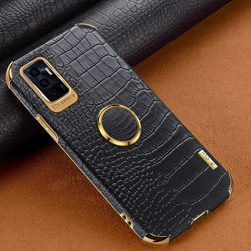 [ FREE SHIPPING] Crocodile Pattern Leather Case For Vivo V23e