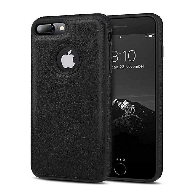 [ FREE SHIPPING] Leather Logo Cut Back Case for Apple iPhone 7 Plus / iPhone 8 Plus