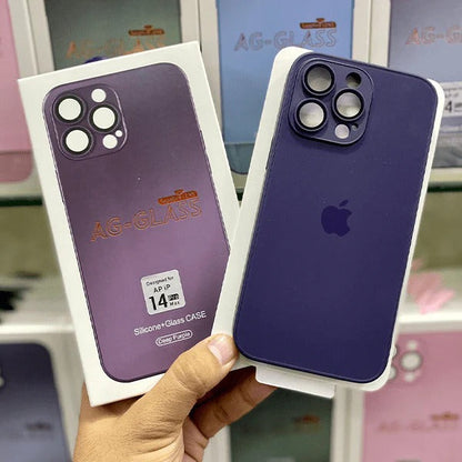 [ FREE SHIPPING] Deep Purple Matte Glass Case for iPhone 14 Pro