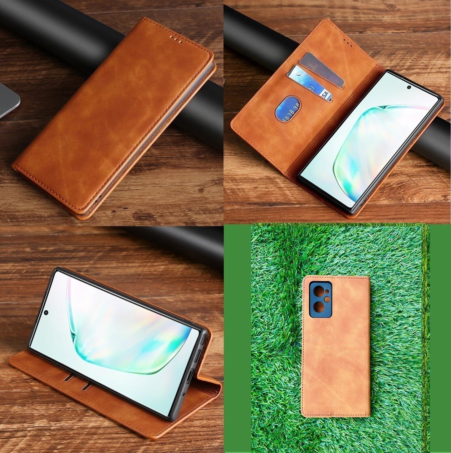 [FREE SHIPPING] Luxury Retro Stand Flip Leather Case For Oppo A96