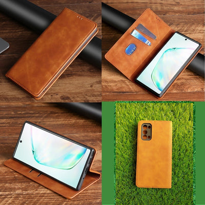 [FREE SHIPPING] Luxury Retro Stand Flip Leather Case For Oppo Reno 5