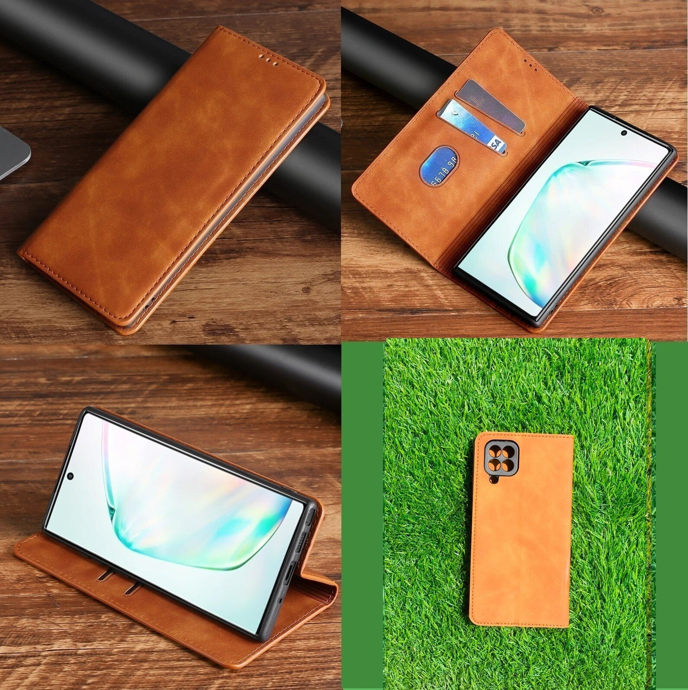 [FREE SHIPPING] Luxury Retro Stand Flip Leather Case For Samsung A22