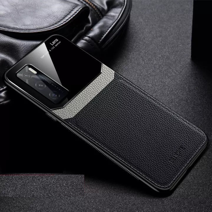 [FREE SHIPPING] Luxury Slim Leather Case Lens Shockproof BackCover for Vivo V20 SE