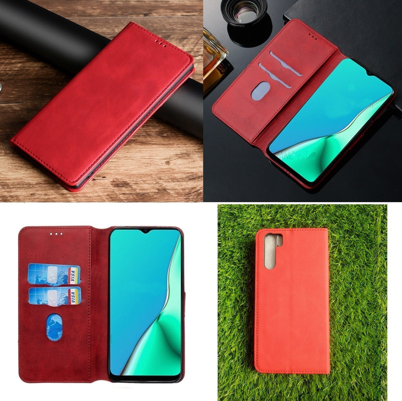 [FREE SHIPPING] Luxury Retro Stand Flip Leather Case For Oppo F15