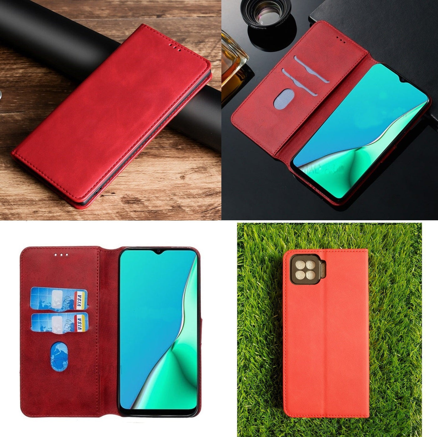 [FREE SHIPPING] Luxury Retro Stand Flip Leather Case For Oppo F17