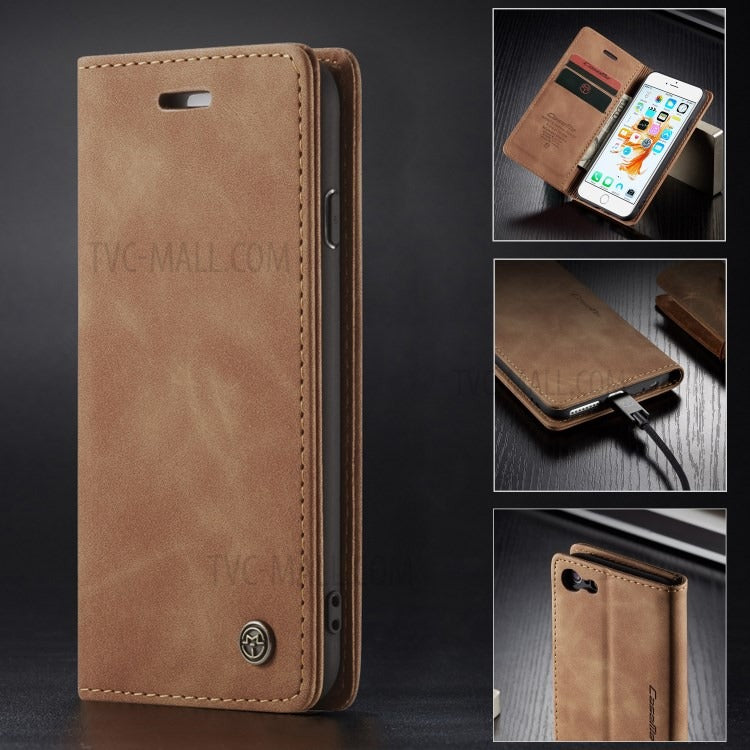 [ FREE SHIPPING] CaseMe Retro Leather Case For Iphone Iphone 6 Plus/ 6s Plus Book Style Flip Wallet Magnetic Cover Card Slots Case For Iphone 6 Plus/ 6s Plus