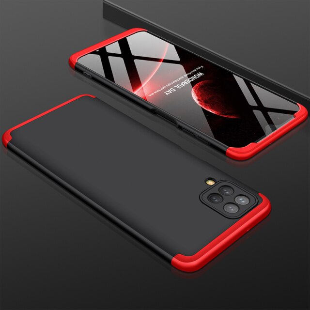 Samsung Galaxy A12 mobile case Red & Black