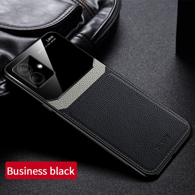 LUXURY SLIM LEATHER CASE LENS SHOCKPROOF BACKCOVER FOR SAMSUNG A04