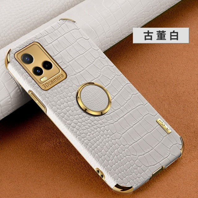 [ FREE SHIPPING] Crocodile Pattern Leather Case For Vivo Y33s