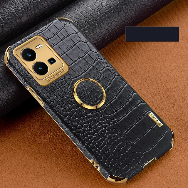 [ FREE SHIPPING] Crocodile Pattern Leather Case For Vivo Y35