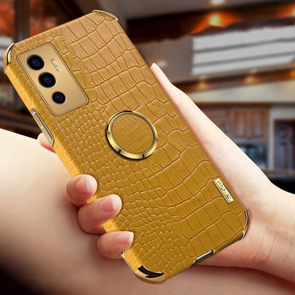 [ FREE SHIPPING] Crocodile Pattern Leather Case For Vivo V23e