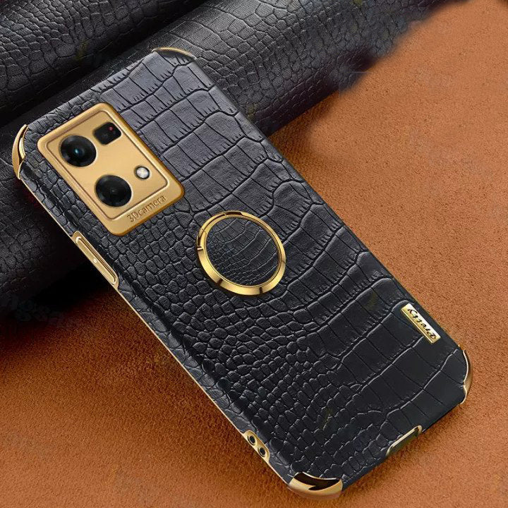 [ FREE SHIPPING] Crocodile Pattern Leather Case For Oppo F21 Pro