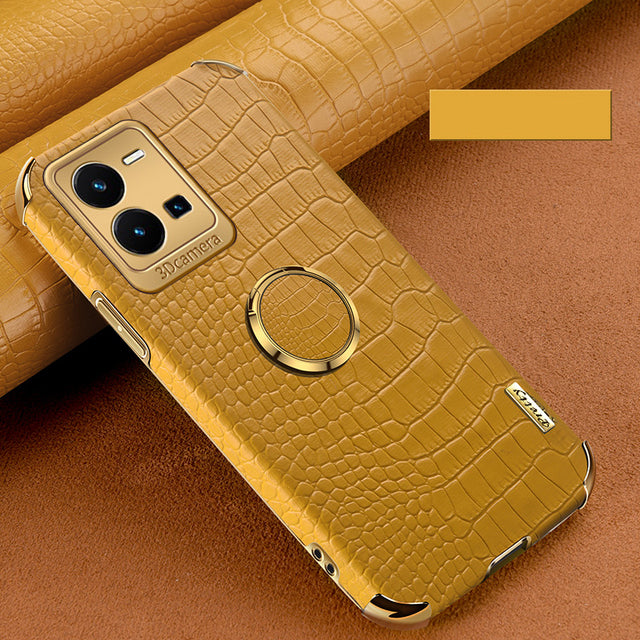 [ FREE SHIPPING] Crocodile Pattern Leather Case For Vivo Y35