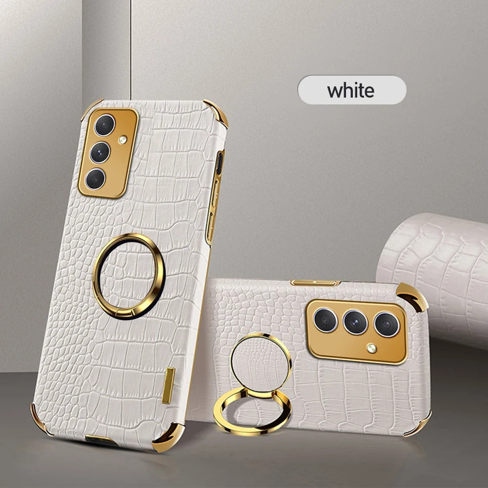 [ FREE SHIPPING] CROCODILE PATTERN LEATHER CASE FOR SAMSUNG A34