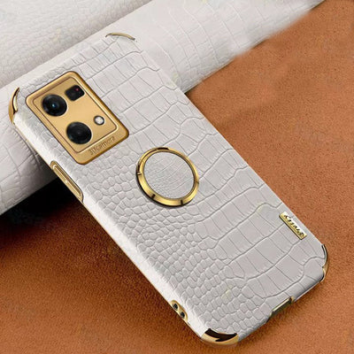 [ FREE SHIPPING] Crocodile Pattern Leather Case For Oppo F21 Pro