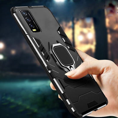 [ FREE SHIPPING] Armor Case For Vivo Y20 , Shockproof Stand Holder Cover