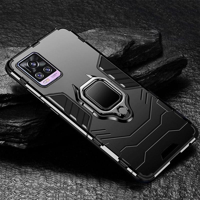Armor Shockproof (With Ring Holder) Full Protection Case For Vivo V20 - Clair.pk