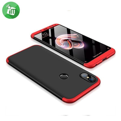 [FREE SHIPPING] Gkk 3in1 Full Protection Case For Redmi Note 5 Pro - Red & Black