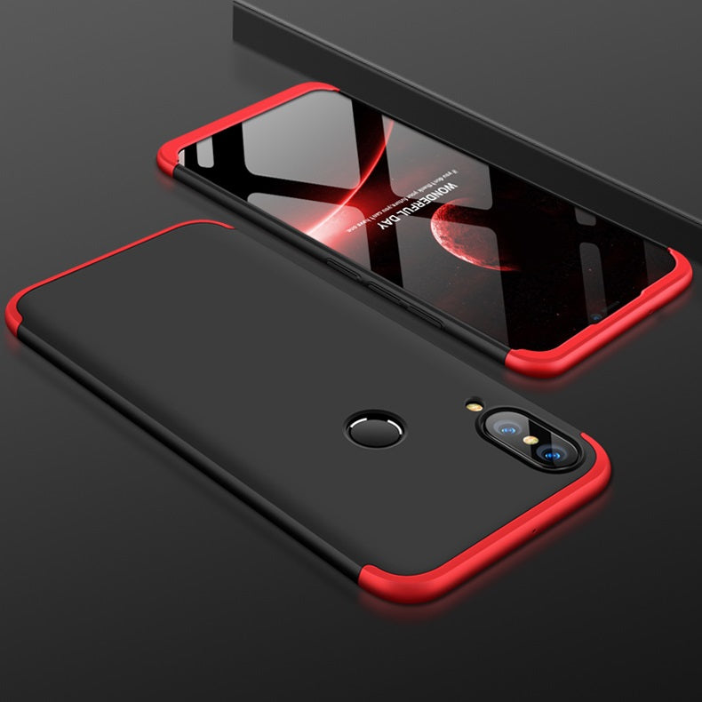 [FREE SHIPPING] Gkk 3in1 Full Protection Case For Huawei P20 Lite - Red - Black