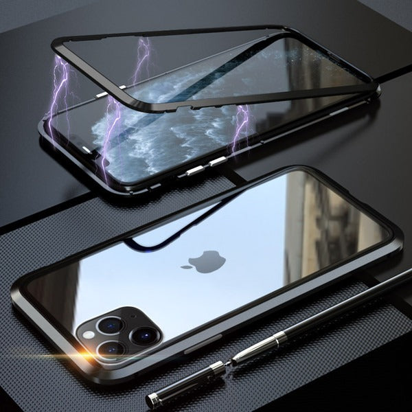 [FREE SHIPPING] Strong Magnetic Back Glass Protection Case For IPhone 11 Pro