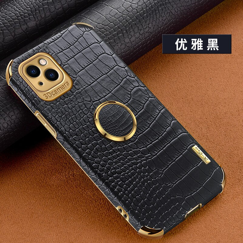 Iphone 13 Leather Case Crocodile