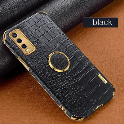 [ FREE SHIPPING] Crocodile Pattern Leather Case For Vivo Y20