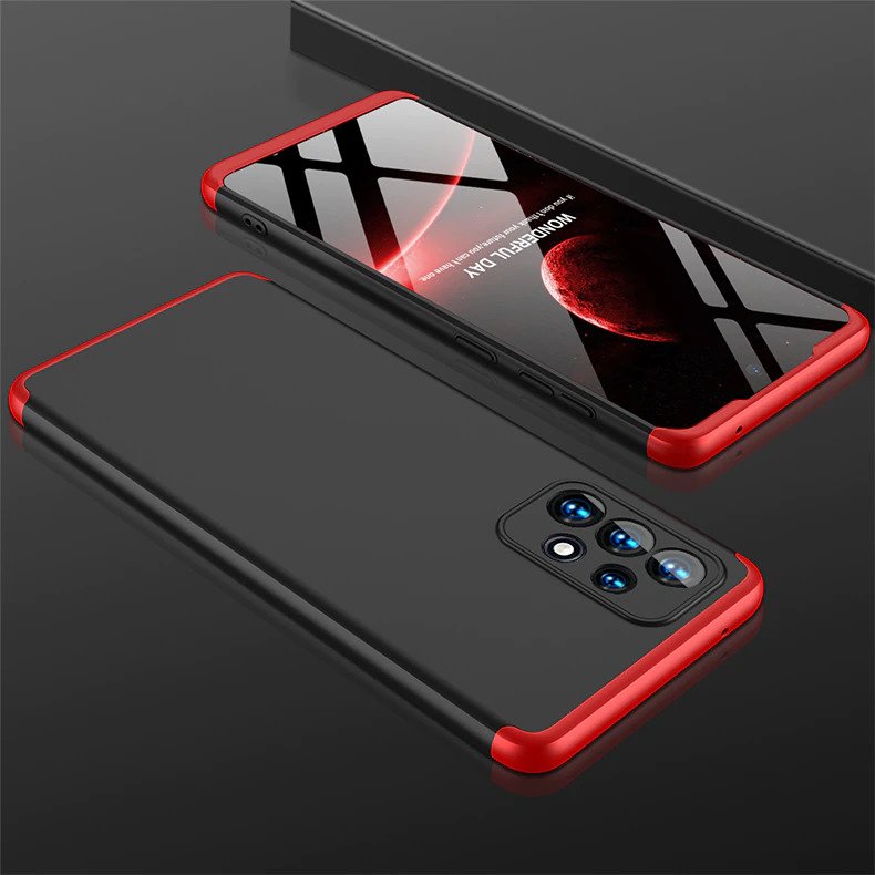 [ FREE SHIPPING] Samsung Galaxy A23 - Gkk Original Shock Proof Full Protection Cover 360 Case - Red & Black